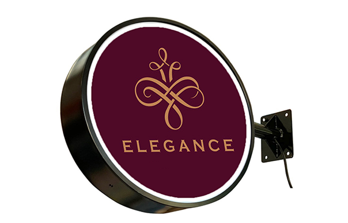 Round LED Double-Sided Light Box