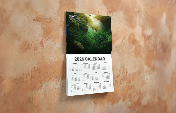 A4 Wall Calendars (A3 to A4 Saddle Stitch)